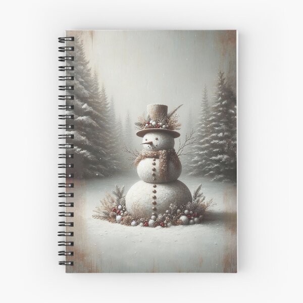 Item preview, Rustic Snowman with Elegant Winter Florals designed and sold by MarinaFila.