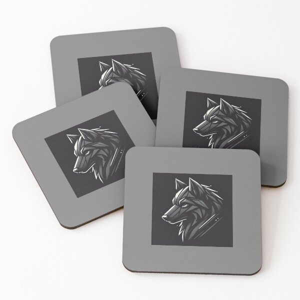 Artikelvorschau, Geometrischer Dunkler Wolf: Minimalistische Kunstkreation entworfen und verkauft von Kat-Mir.