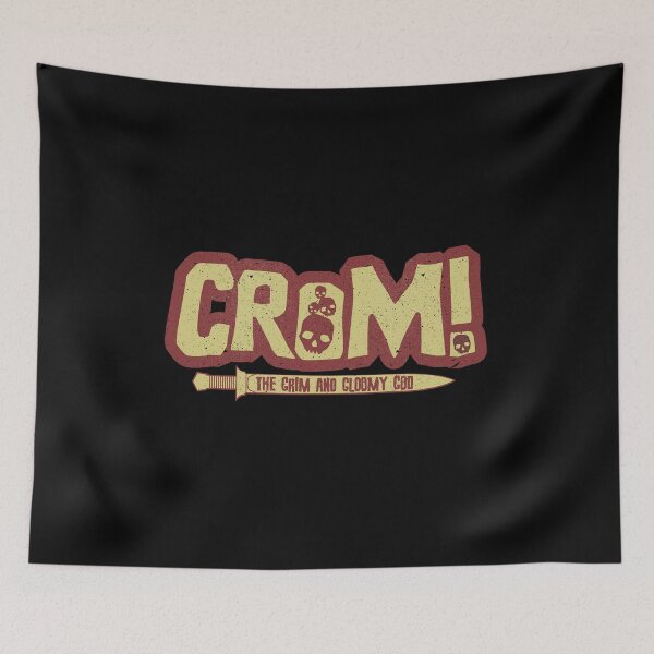 Item preview, Crom! - The Grim & Gloomy God | Retro 80s Comic, Vintage Red Design T-Shirt designed and sold by SALENTOmadness.