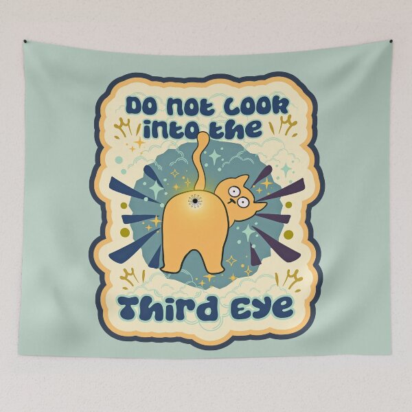 Item preview, Kitty Bum Cute Cats Third Eye Humor designed and sold by Renata Illustrata.