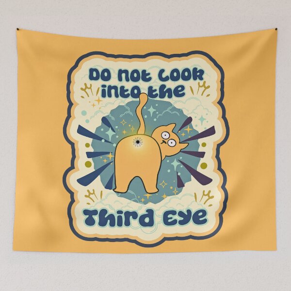 Item preview, Kitty Bum Cute Cats Third Eye Humor designed and sold by Renata Illustrata.
