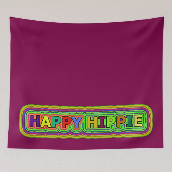 Item preview, Colorful Happy Hippie Words Free Spirit Colorful Retro Lines 2 of 4 designed and sold by Beachy.