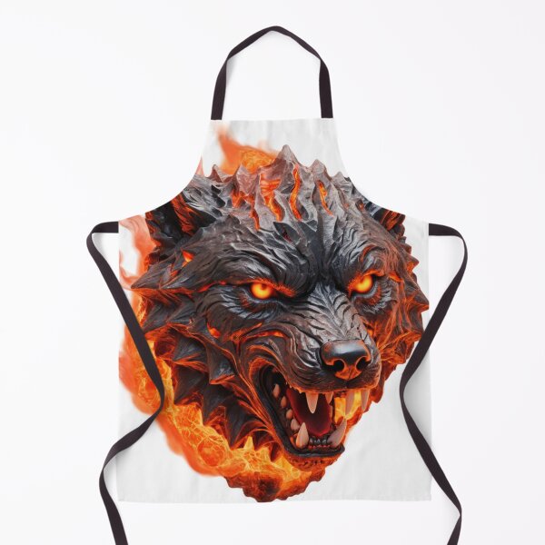 Item preview, Fierce Fiery Wolf Head Surrounded by Flaming Aura designed and sold by RebelPaintBrush.