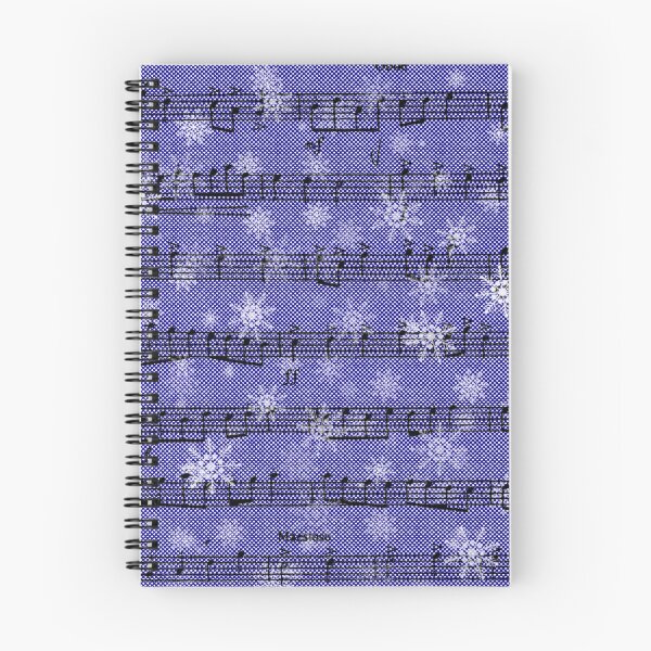 Item preview, Snow Notes - musical graphics in navy blue, white and black. designed and sold by My-fake-places.