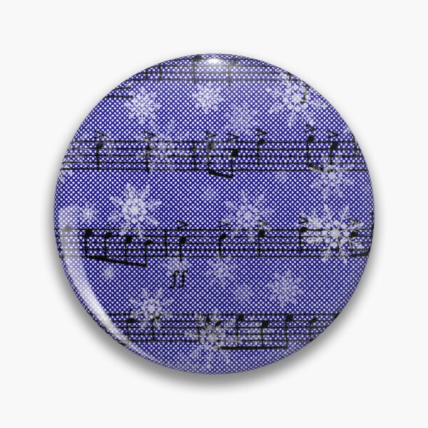 Item preview, Snow Notes - musical graphics in navy blue, white and black. designed and sold by My-fake-places.