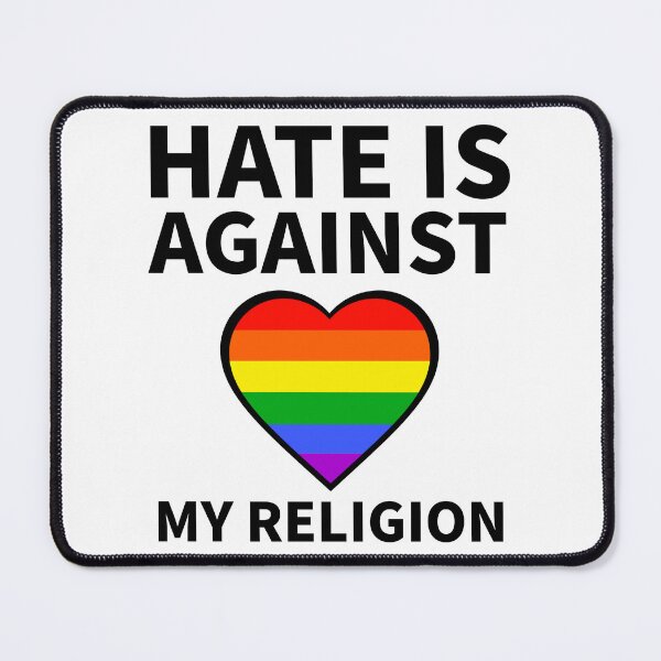 Item preview, Hate is against my religion  designed and sold by Rachel the Artist .