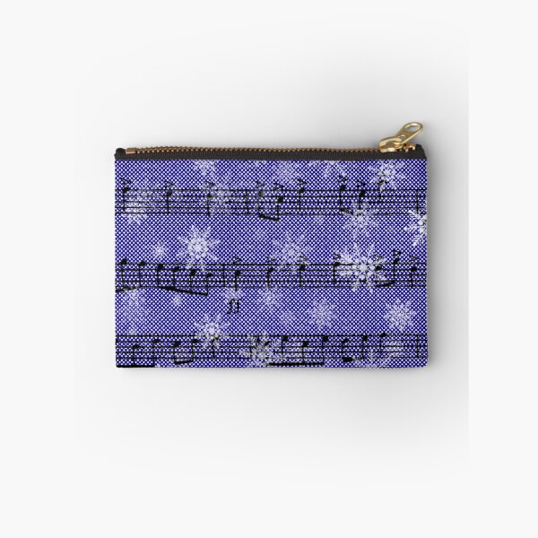 Item preview, Snow Notes - musical graphics in navy blue, white and black. designed and sold by My-fake-places.