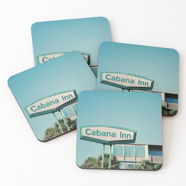 Item preview, Mid-Century Cabana Inn Motel Art Print - Retro Pink and Blue Charm designed and sold by FraireDesign.