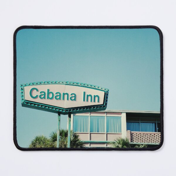 Item preview, Mid-Century Cabana Inn Motel Art Print - Retro Pink and Blue Charm designed and sold by FraireDesign.