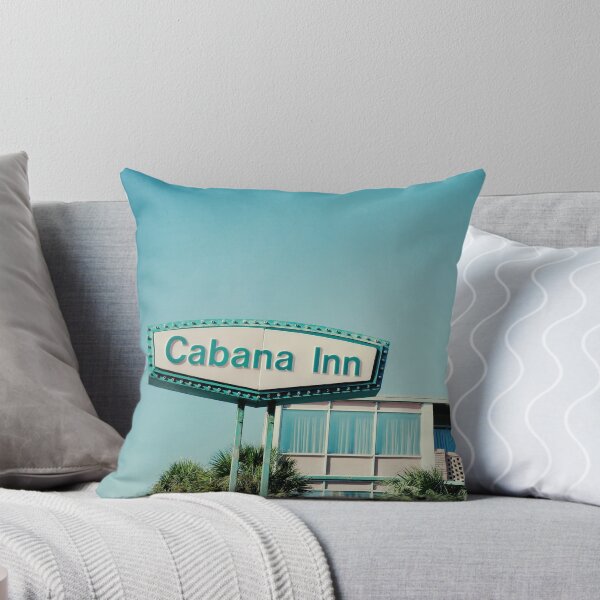 Item preview, Mid-Century Cabana Inn Motel Art Print - Retro Pink and Blue Charm designed and sold by FraireDesign.