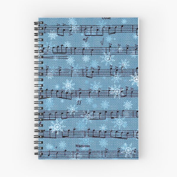 Item preview, Snow Notes - musical graphics in  blue, white and black. designed and sold by My-fake-places.