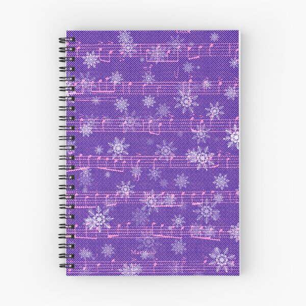 Item preview, Snow Notes - musical graphics in navy blue, pink and white. designed and sold by My-fake-places.