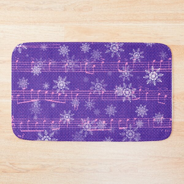 Item preview, Snow Notes - musical graphics in navy blue, pink and white. designed and sold by My-fake-places.