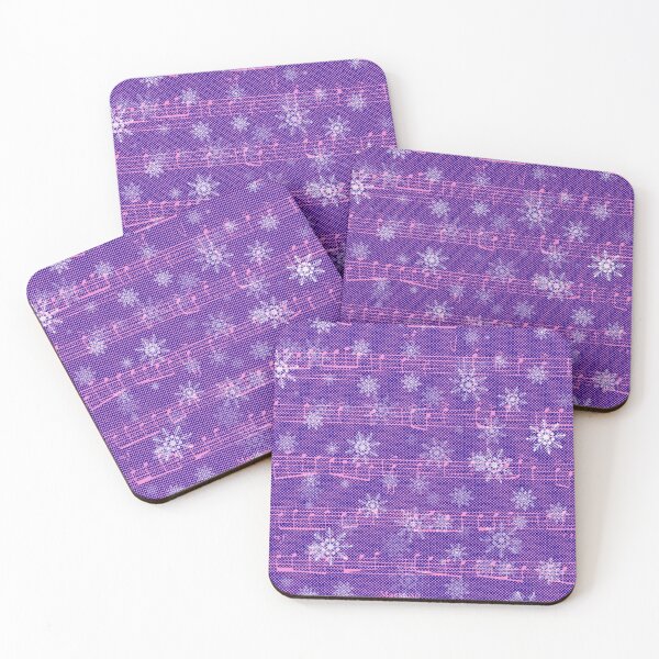 Item preview, Snow Notes - musical graphics in navy blue, pink and white. designed and sold by My-fake-places.