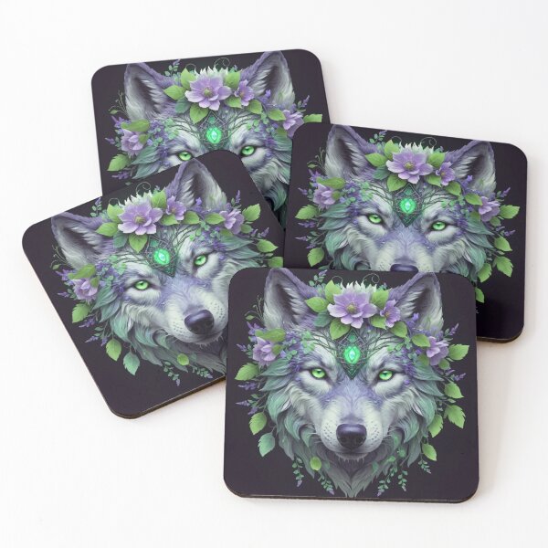 Item preview, Mystical Emerald WolfMystical Emerald Wolf designed and sold by RebelPaintBrush.