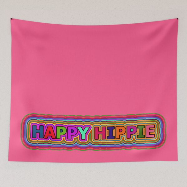 Item preview, Colorful Happy Hippie Words Free Spirit Colorful Retro Lines 3 of 4 designed and sold by Beachy.