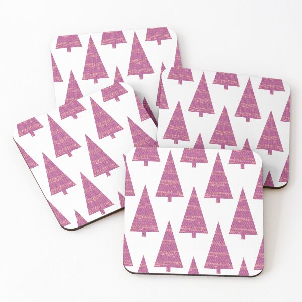 Item preview, Christmas Tree and Notes - musical graphics in magenta and pink. designed and sold by My-fake-places.