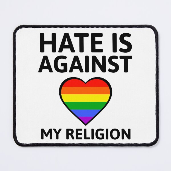 Item preview, Hate is against my religion  designed and sold by Rachel the Artist .