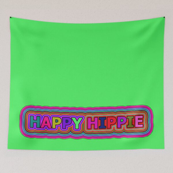 Item preview, Colorful Happy Hippie Words Free Spirit Colorful Retro Lines 4 of 4 designed and sold by Beachy.