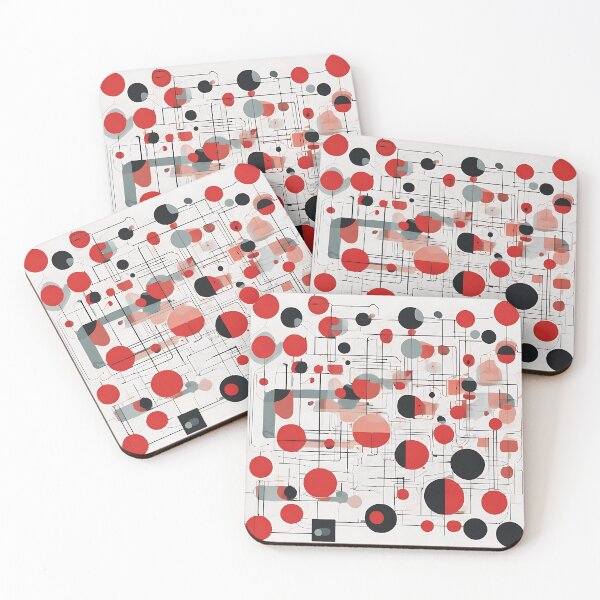 Item preview, Bauhaus Red and Black Dots v2 designed and sold by Zenvo.