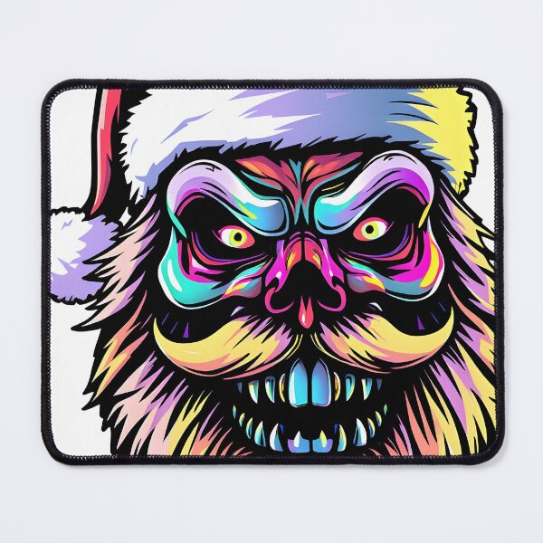 Item preview, Spooky Santa Claus Face Psychedelic Prismatic Colors 1 designed and sold by webjmf.