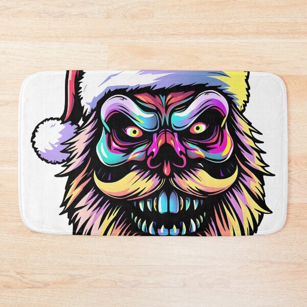 Item preview, Spooky Santa Claus Face Psychedelic Prismatic Colors 1 designed and sold by webjmf.