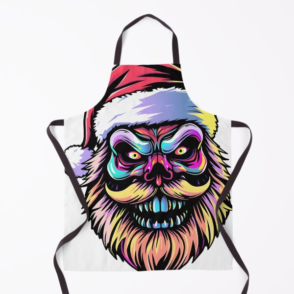 Item preview, Spooky Santa Claus Face Psychedelic Prismatic Colors 1 designed and sold by webjmf.