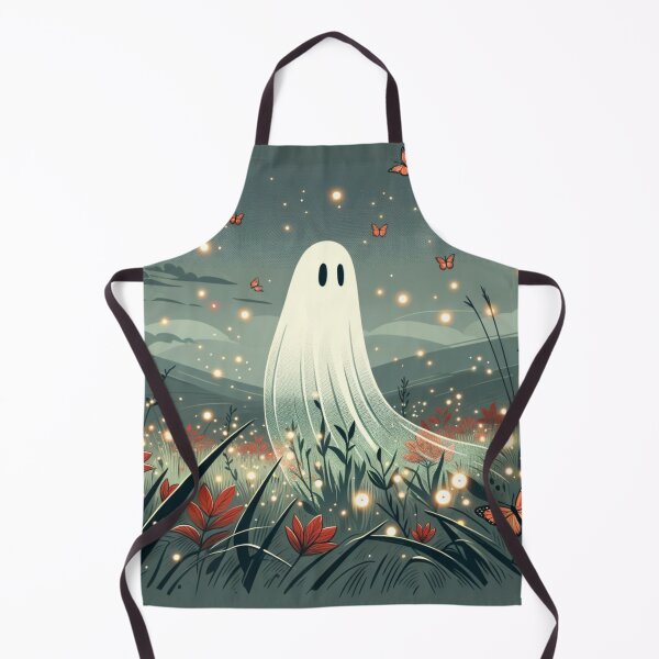 Item preview, Ghost with field of wildflowers and fireflies designed and sold by Magic-wall-art.