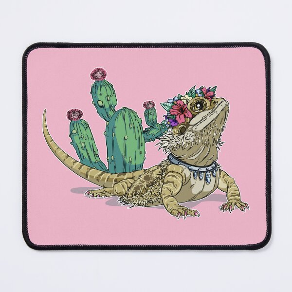 Item preview, Beautiful Bearded Dragon with Diamonds and Cactus designed and sold by iduzarts.
