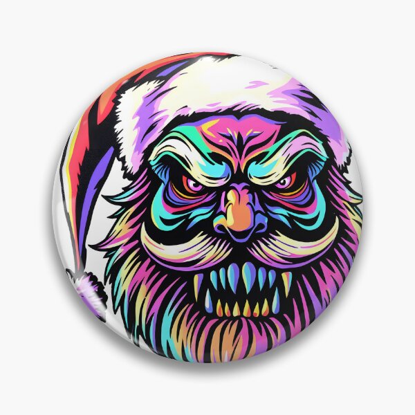 Item preview, Spooky Santa Claus Face Psychedelic Prismatic Colors 2 designed and sold by webjmf.