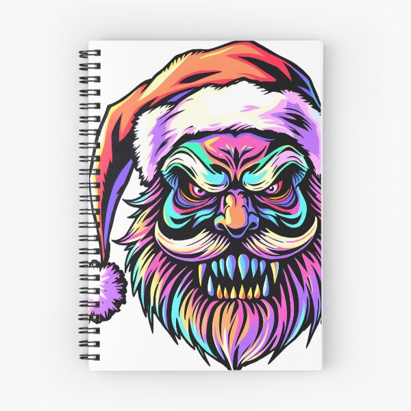 Item preview, Spooky Santa Claus Face Psychedelic Prismatic Colors 2 designed and sold by webjmf.