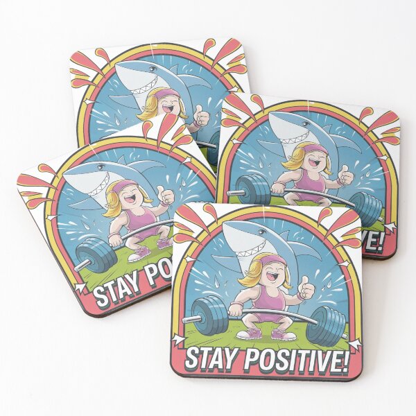 Item preview, Stay Positive Shark Gym Fitness Motivational Design designed and sold by Bmd4Fitness.