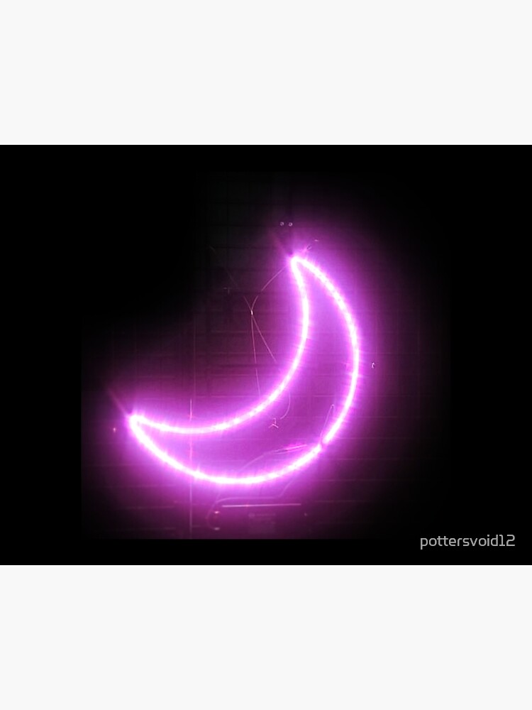 neon crescent moon