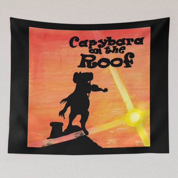 Item preview, Capybara On The Roof designed and sold by Amy-Elyse Neer.