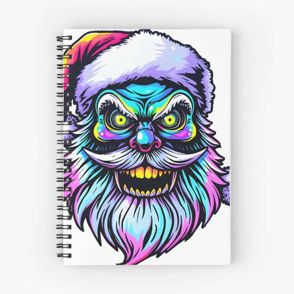 Item preview, Spooky Santa Claus Face Psychedelic Prismatic Colors 3 designed and sold by webjmf.