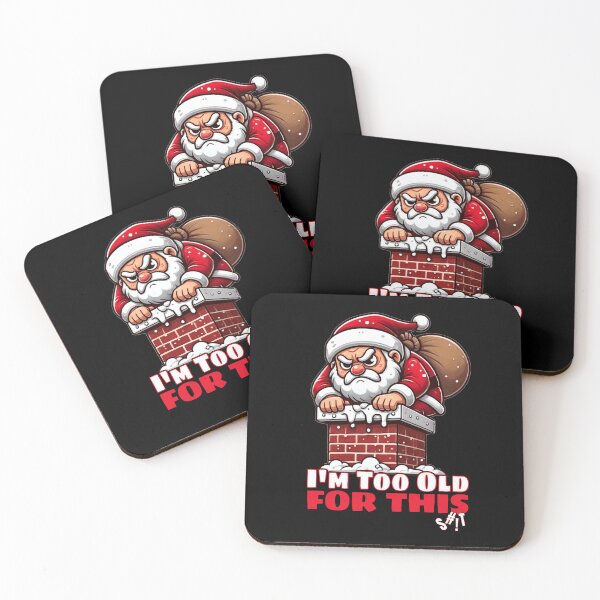 Item preview, I'm Too Old For This - Grumpy Santa Clause - Funny Sarcastic Christmas Graphic Design designed and sold by Made by Tamar.