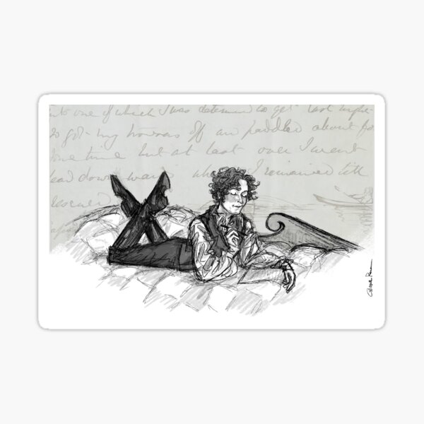 Item preview, James Fitzjames writing letters  designed and sold by CalliopeArtShop.