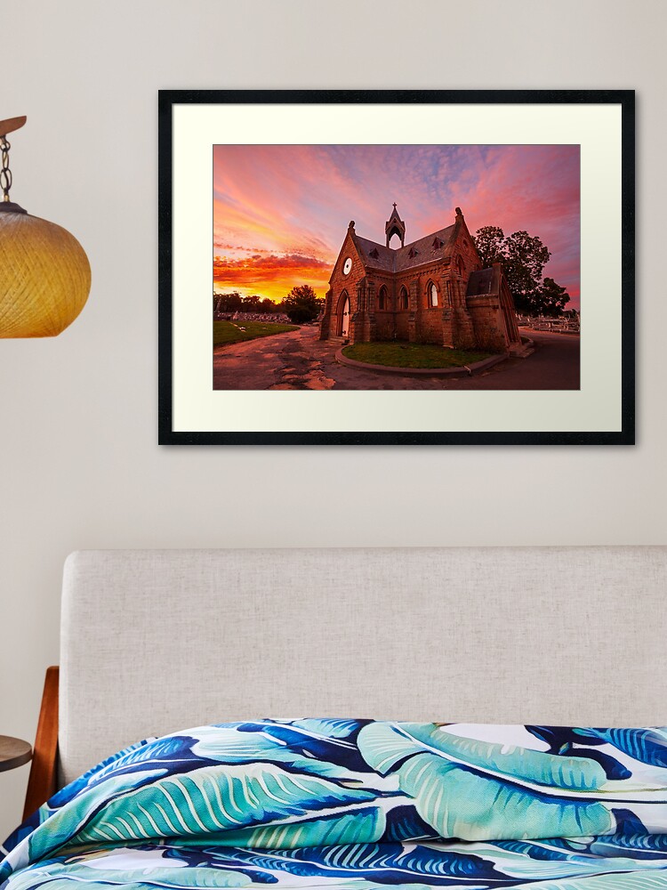 Thumbnail 2 of 7, Framed Art Print, Bendigo Cemetery, Victoria, Australia designed and sold by Chockstone.