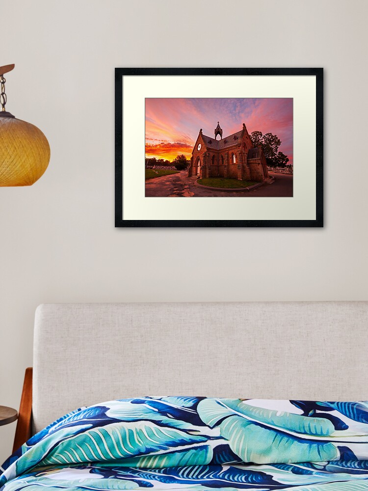 Thumbnail 2 of 7, Framed Art Print, Bendigo Cemetery, Victoria, Australia designed and sold by Chockstone.