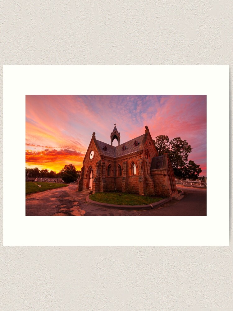 Thumbnail 1 of 3, Art Print, Bendigo Cemetery, Victoria, Australia designed and sold by Chockstone.