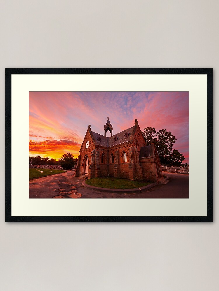 Thumbnail 1 of 7, Framed Art Print, Bendigo Cemetery, Victoria, Australia designed and sold by Chockstone.