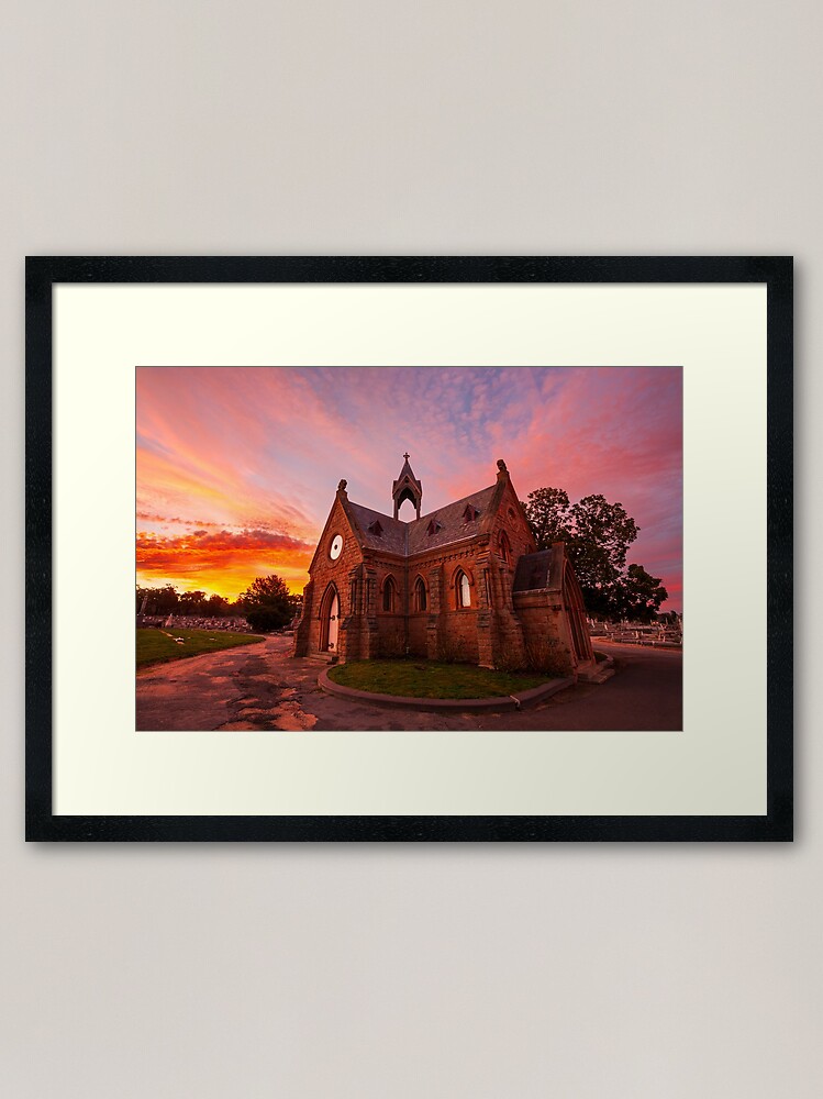 Thumbnail 1 of 7, Framed Art Print, Bendigo Cemetery, Victoria, Australia designed and sold by Chockstone.