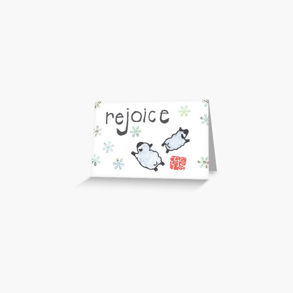 Sheep and Snowflakes Greeting Card