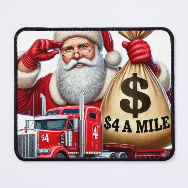 Item preview, Funny Christmas Truck and Santa designed and sold by LavIsInTheAir.