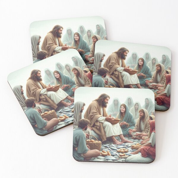 Item preview, Jesus feeding his people  designed and sold by JesusClub.