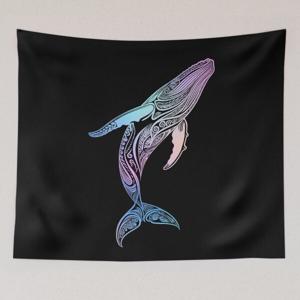 Item preview, Maori Tribal Humpback Whale Pearlescent designed and sold by blackdogshop.