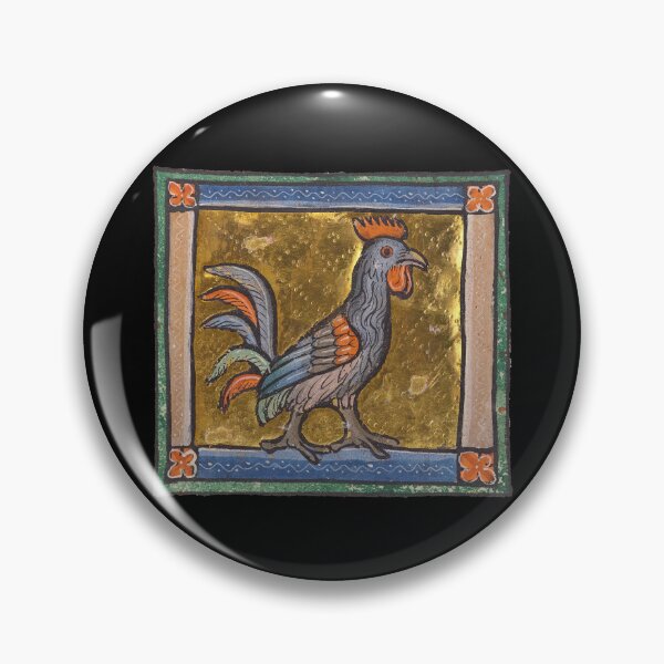 Item preview, Medieval Bestiary Rooster c. 1270 designed and sold by Cat Lady Designs.