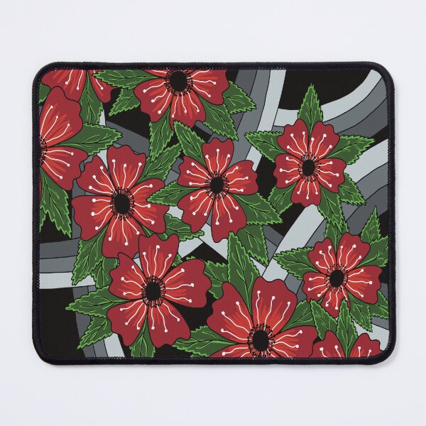 Item preview, Anémona roja con rayas grises designed and sold by Handmadebyjessm.
