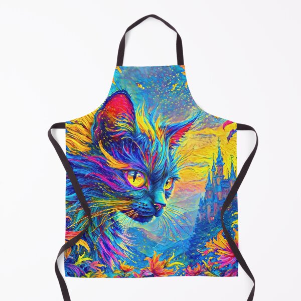 Artikelvorschau, Verzauberte Katze, Schloss und Regenbogenfarben entworfen und verkauft von blackhalt.