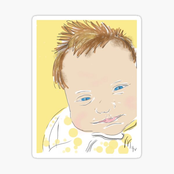 Sweet Smiling Baby Face Sticker